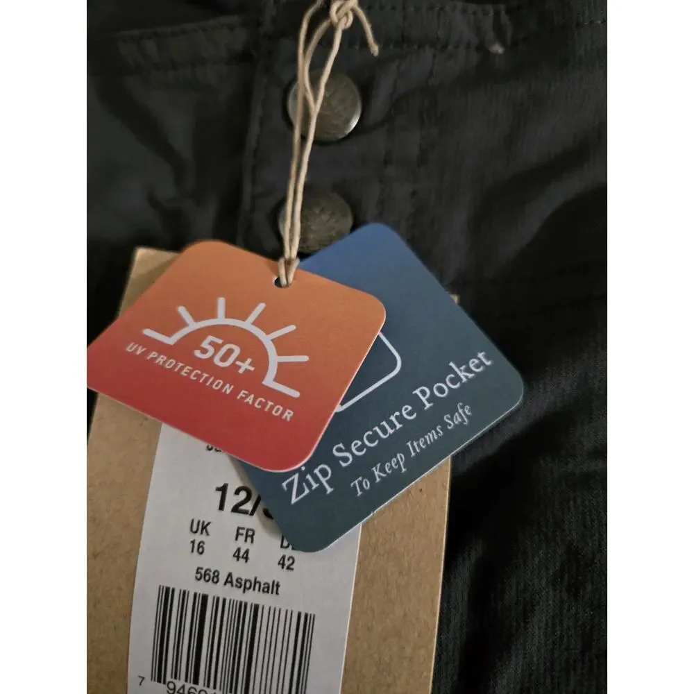 Royal Robbins Womens Jammer II‎ Pant Y34176 568 Asphalt Gray Size 12 Short NWT - Picture 10 of 12
